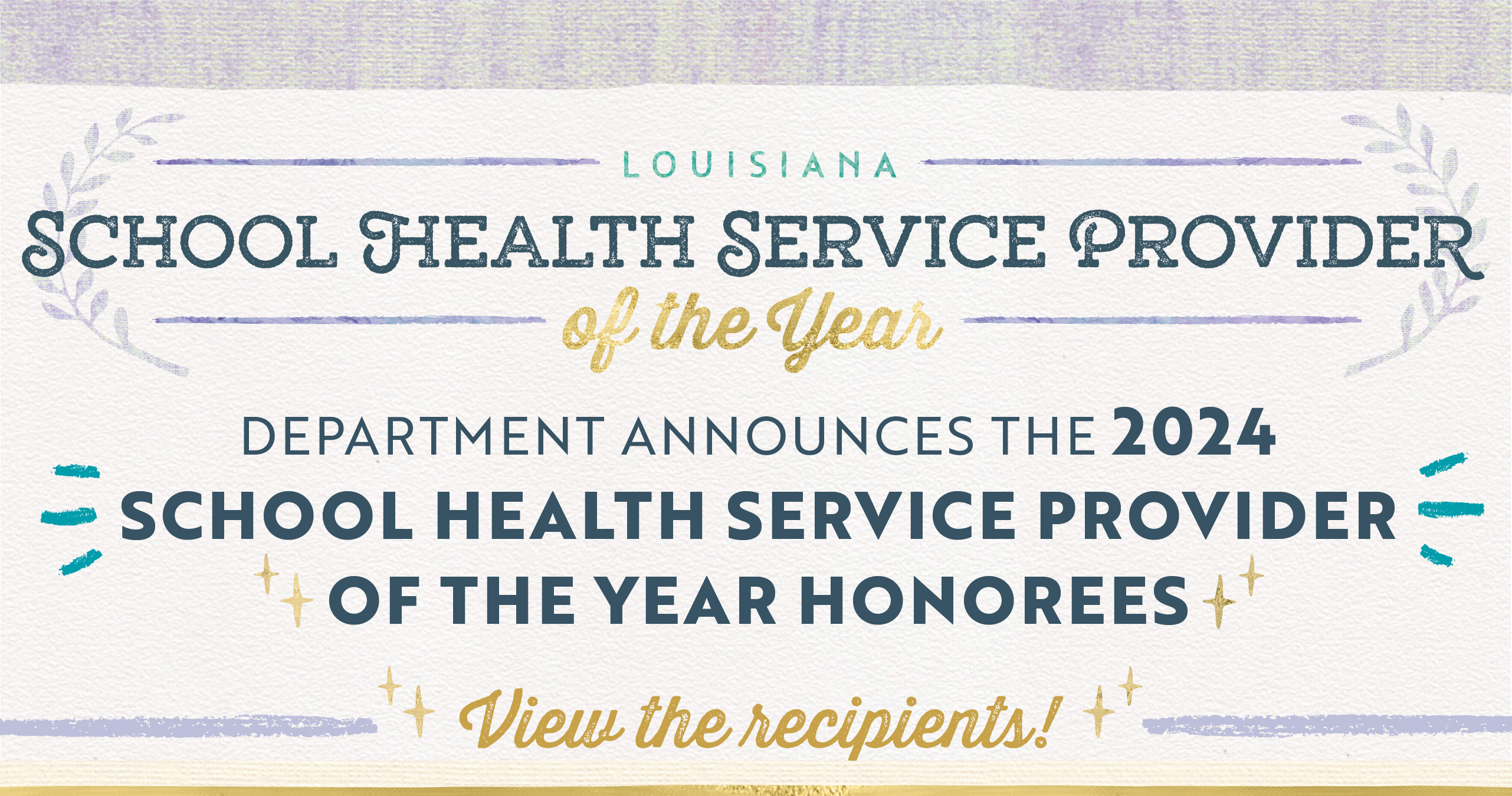 Department announces the 2024 School Health Service Provider of the Year Honorees. View the recipients!